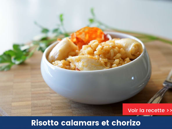 Risotto calamars et chorizo